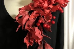 №144. Прикраса для плаття "Червоний фентезі".