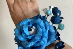 №170. Браслет "Сине-голубые розы".