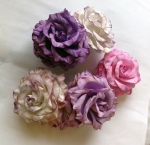 Розы бело-розово-сиренево-фиолетовые