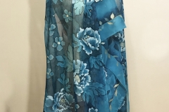 №21 Шаль "Синьо-бірюзова" (1800Х800 см, 100% шовк, шифон).