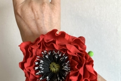 №169. Браслет "Мак с ягодами малины".