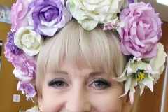 №153 Вінок в рожевих тонах.